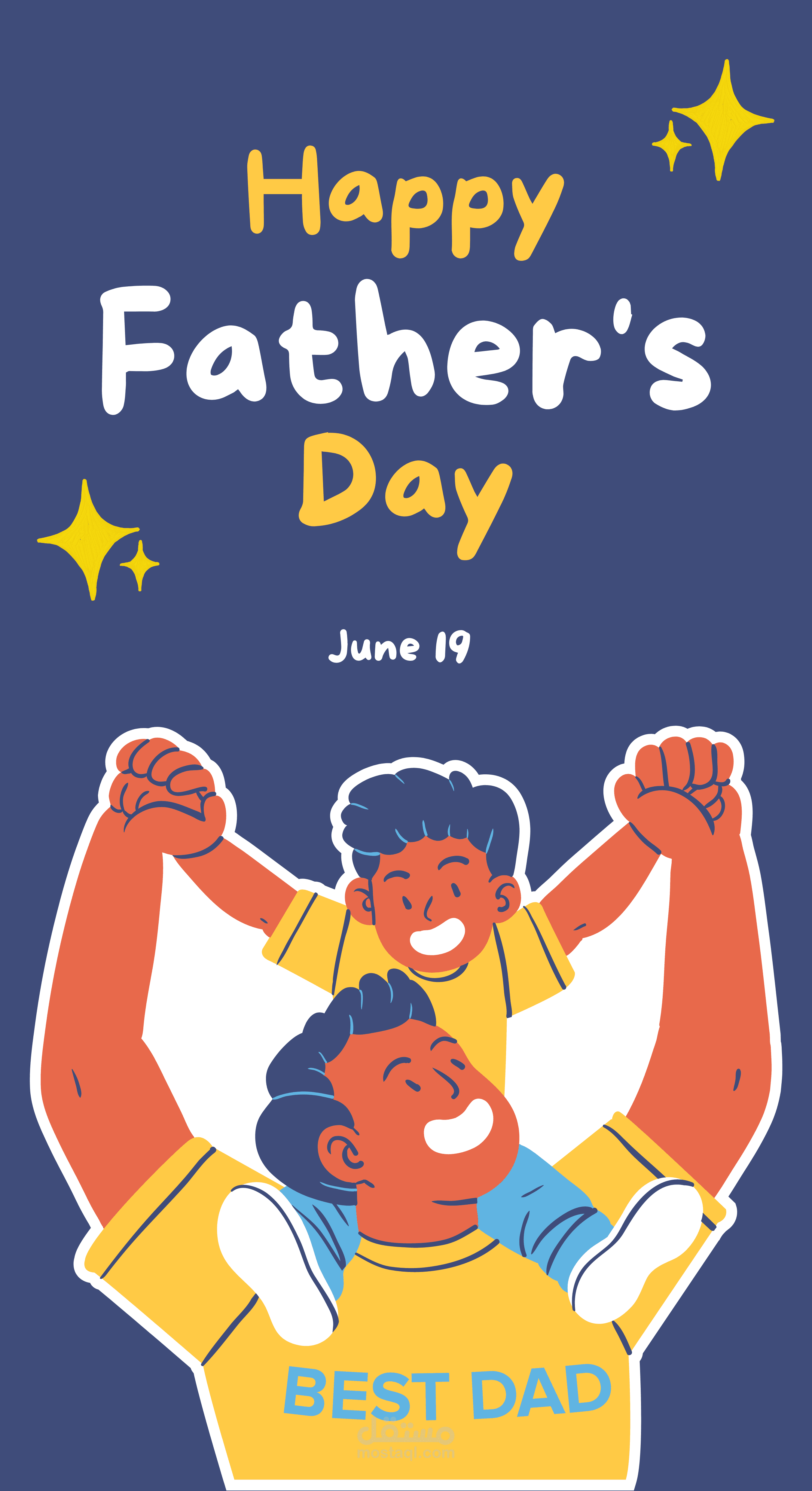 poster Happy Father's Day June 19 عيد الأب