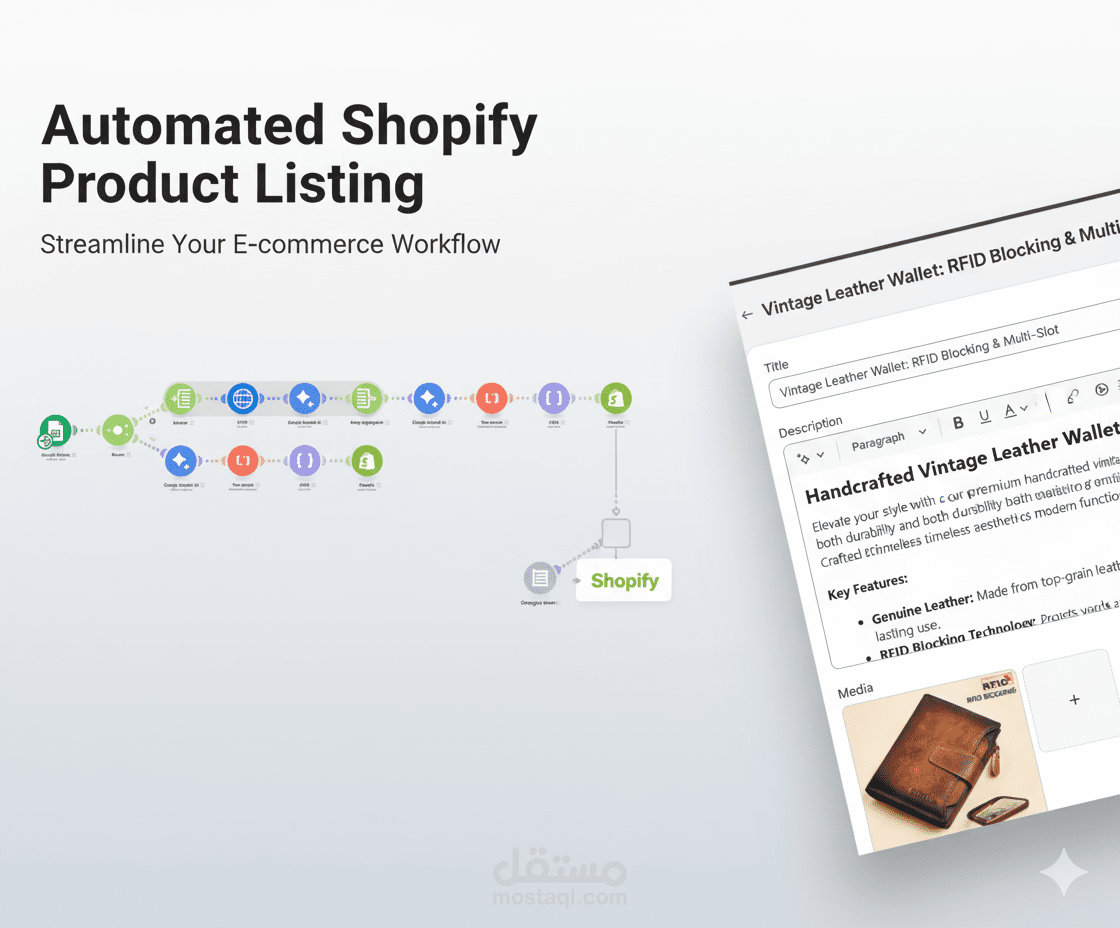 أتمتة إضافة منتجات إلى متجر Shopify باستخدام Google Sheets و Gemini AI