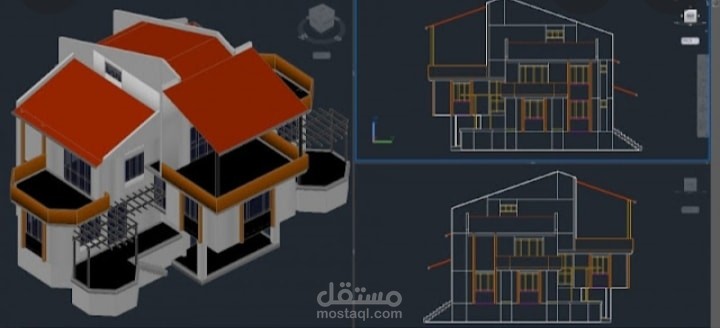 اعمالي في التصميم المعماري على الاوتوكاد
