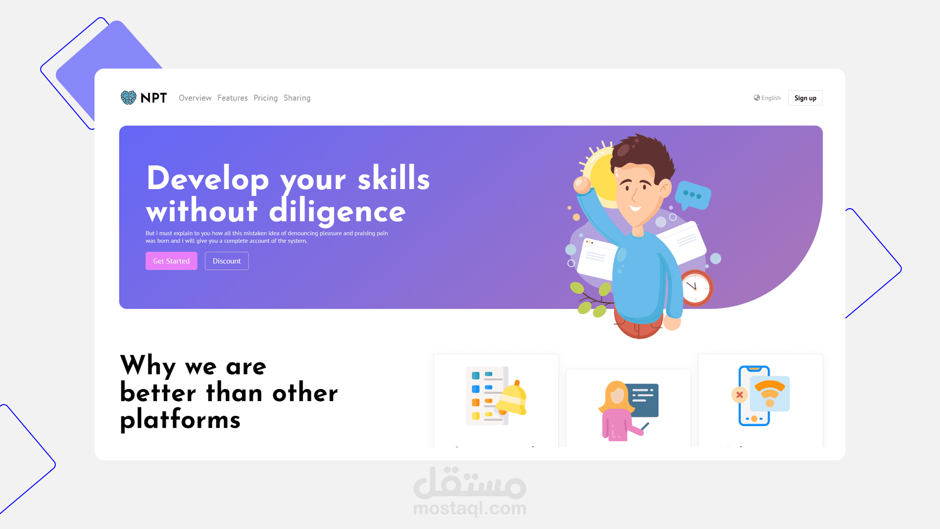 NPT (Landing page for education company)