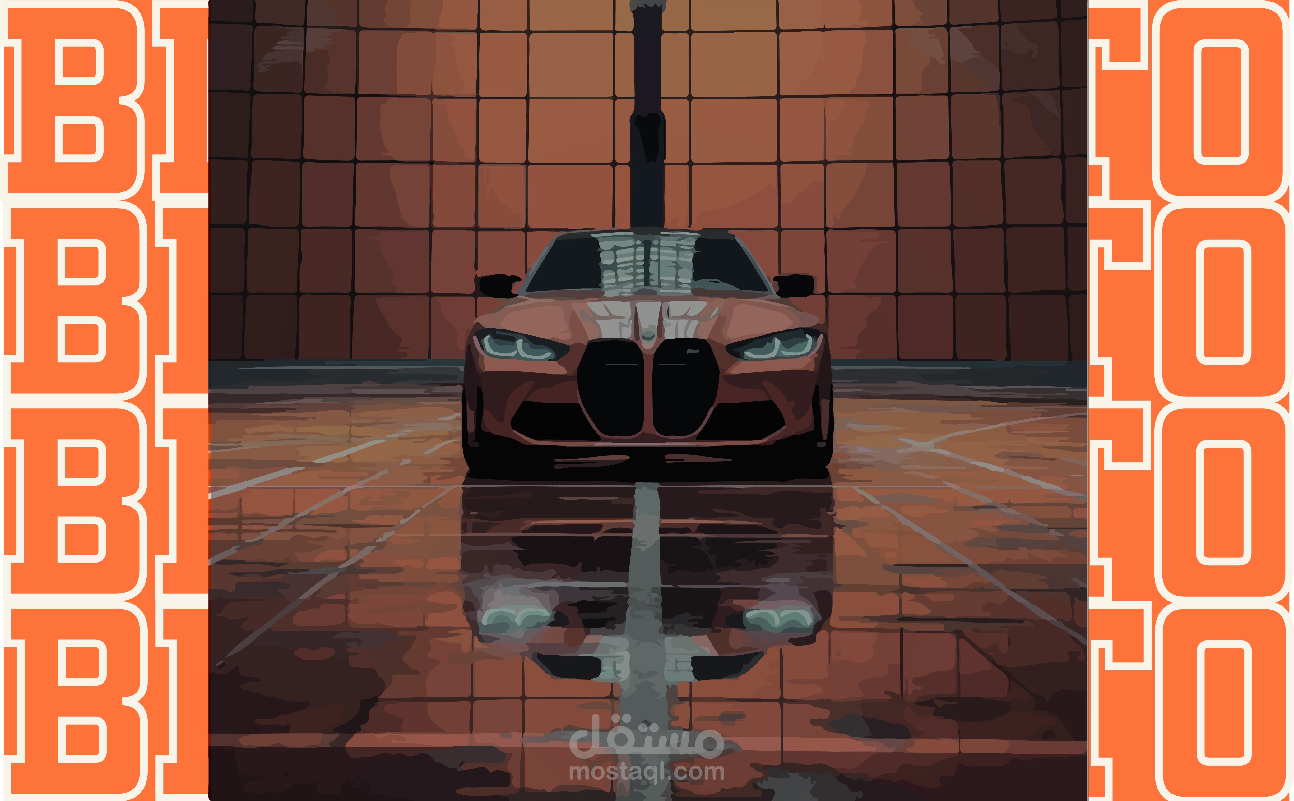 هوية تجارية لبراند تغليف سيارات ppf