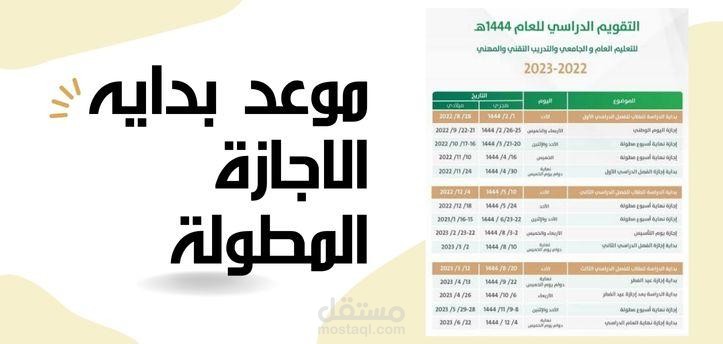 مقال عن موعد بدايه الاجازة المطولة
