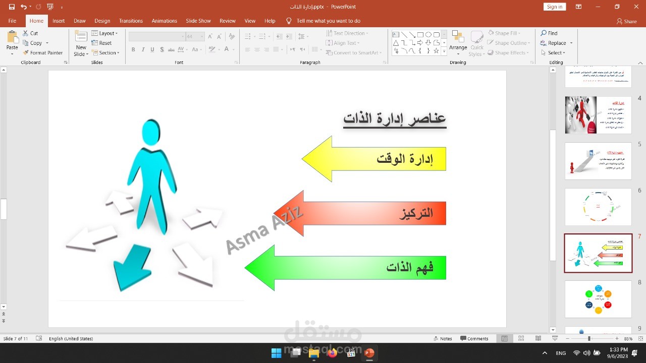 دورة عن إدارة الذات
