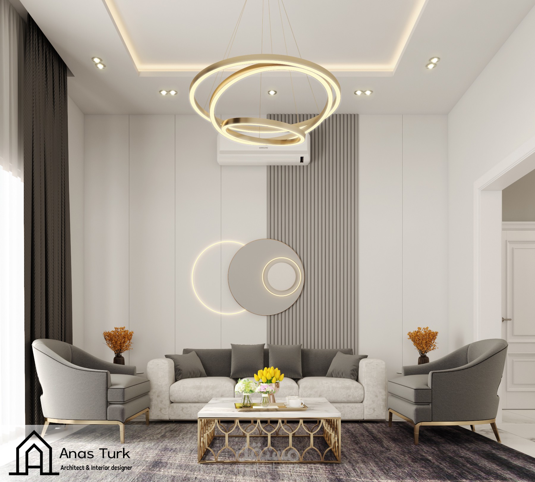 تصميم لشقة سكنية على طراز المودرن