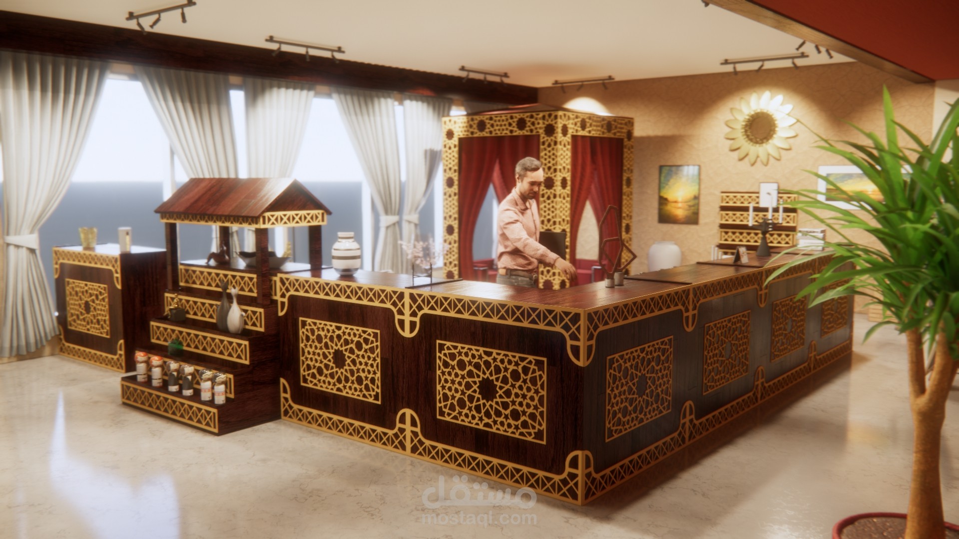 تصميم ركن خاص ببيع التذكارات