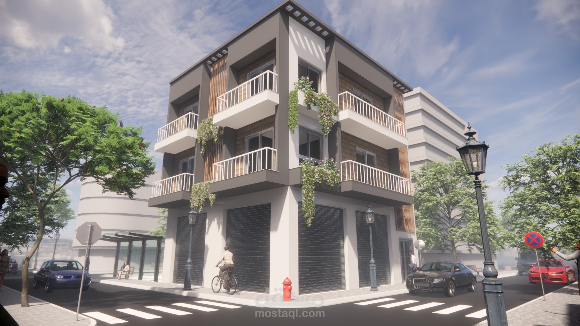 تصميم منزل 3 طوابق لأسرتين