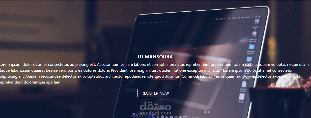 تصميم موقع ويب استخدام بوتستراب