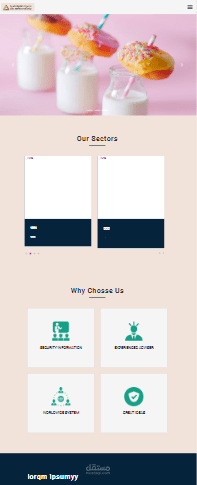 موقع الكتروني  لشركه ديناميكي بالكامل بلوحة التحكم الخاص به