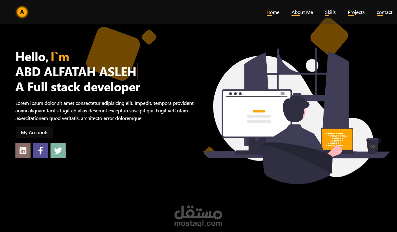 موقع تعريفي/ portfolio