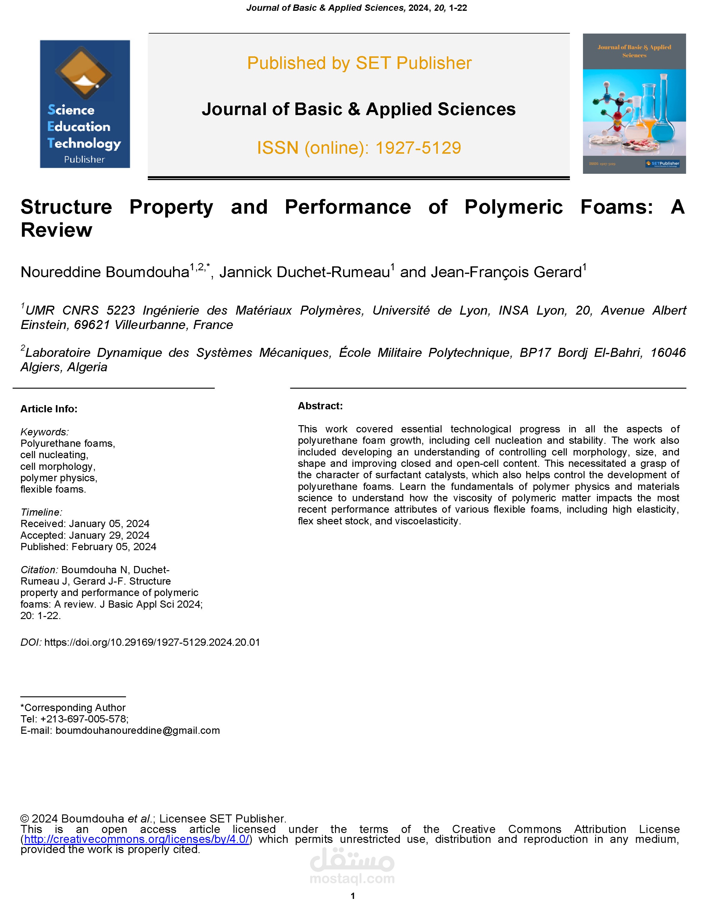 Q4 Pub10_Structure, performances mousses polymères