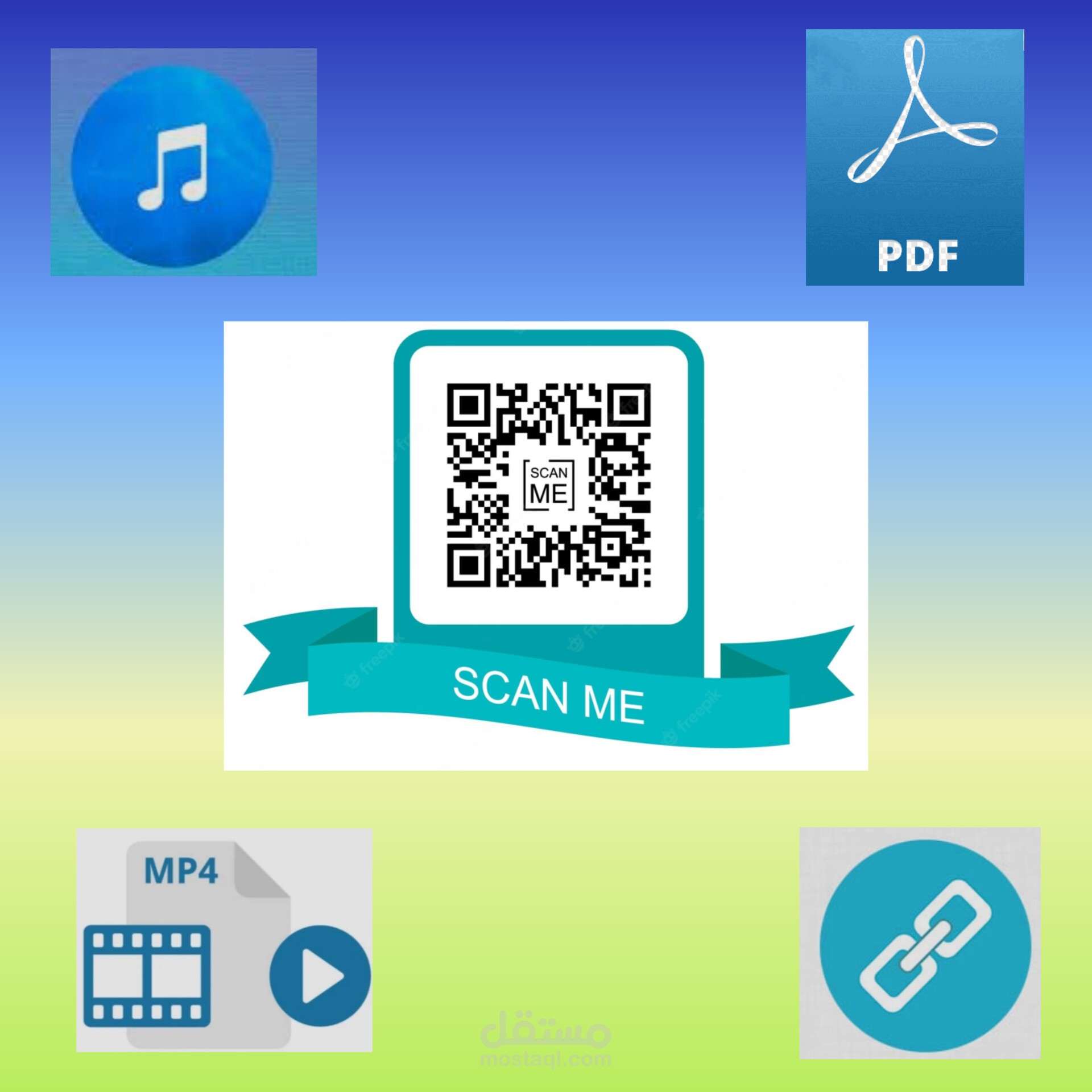 عملqr او باركود(رمز الاستجابة )