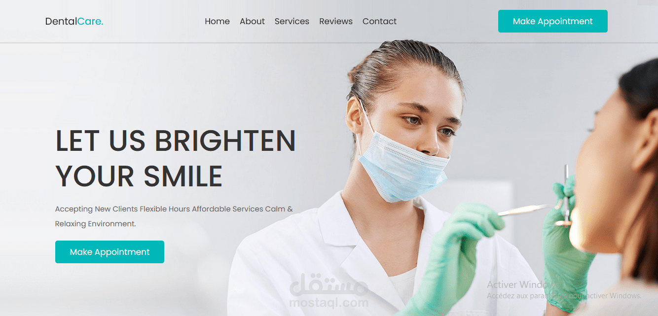 موقع لعيادة الأسنان dental care