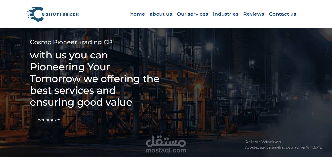 موقع لشركة سعودية تقدم خدمات الغاز و البترول