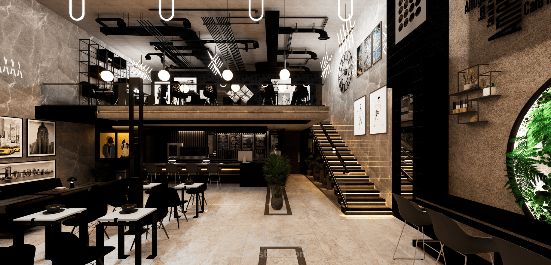 تصميم مطعم ومقهى