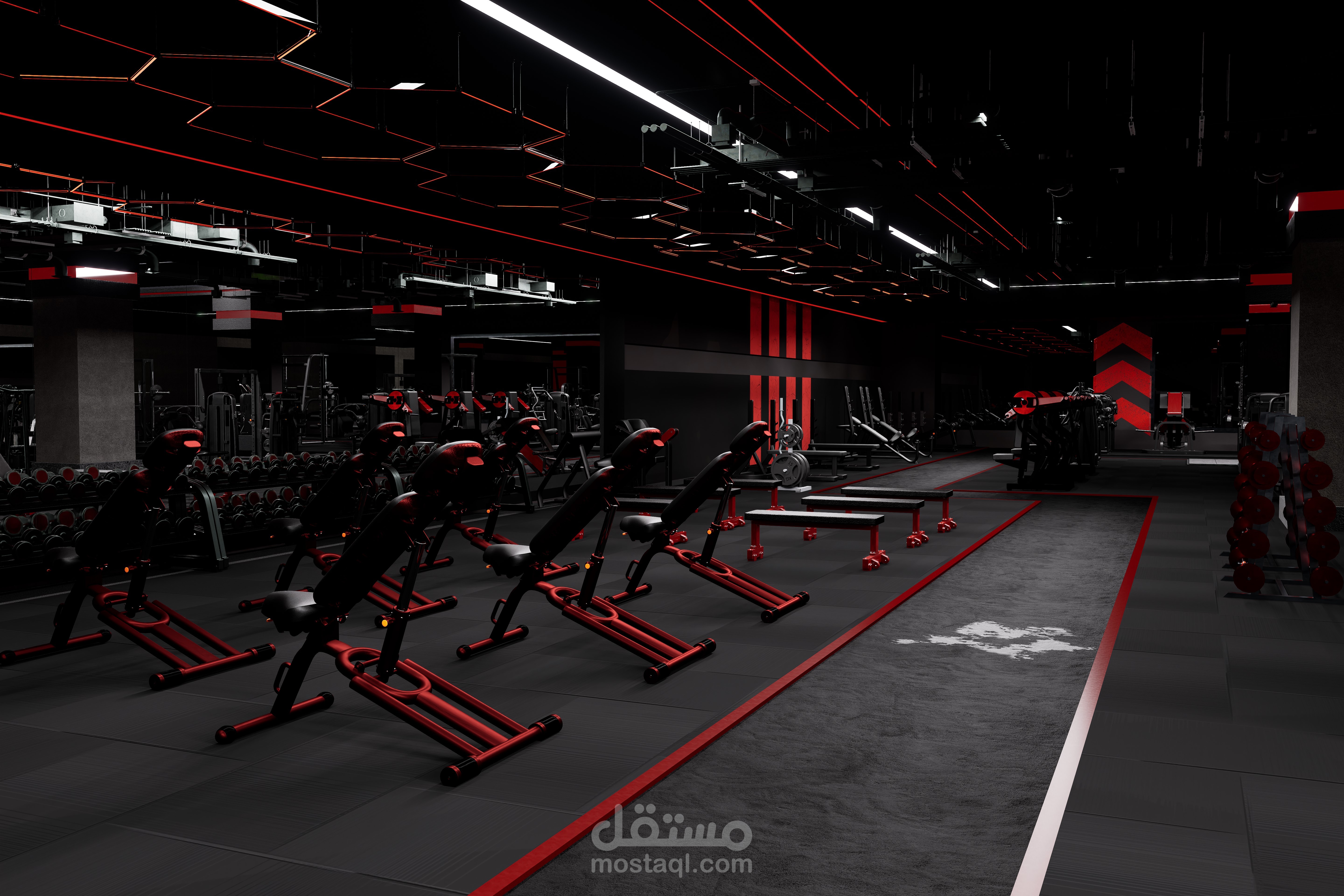 تصميم صالة رياضية