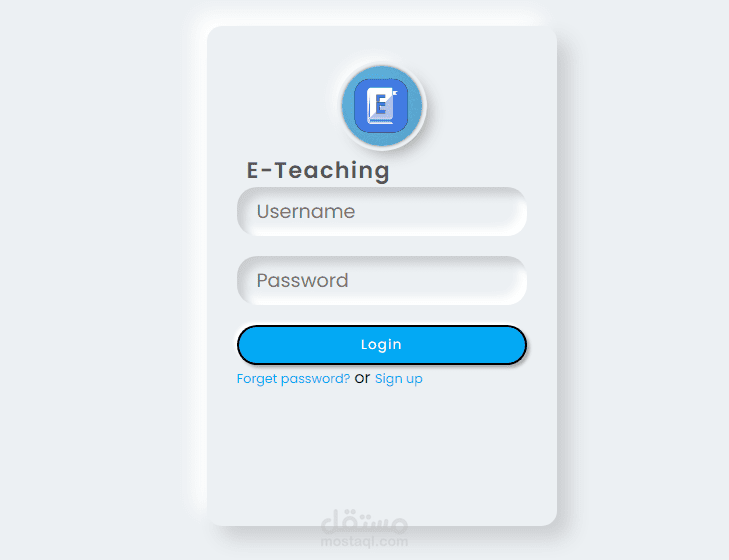 login and register pages