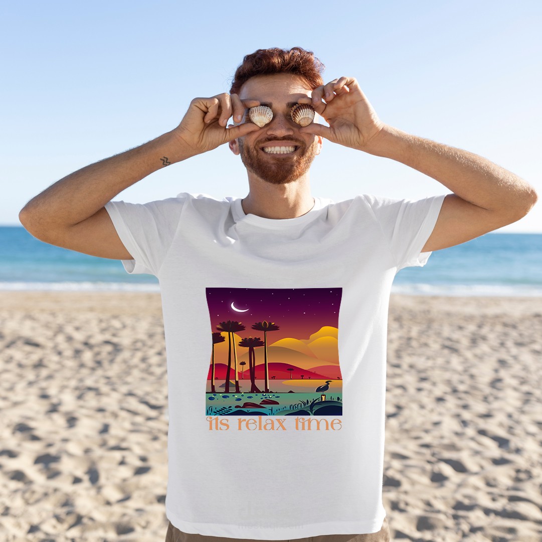 تصميم لحظات ليلية هادئة مميزة لتيشيرت