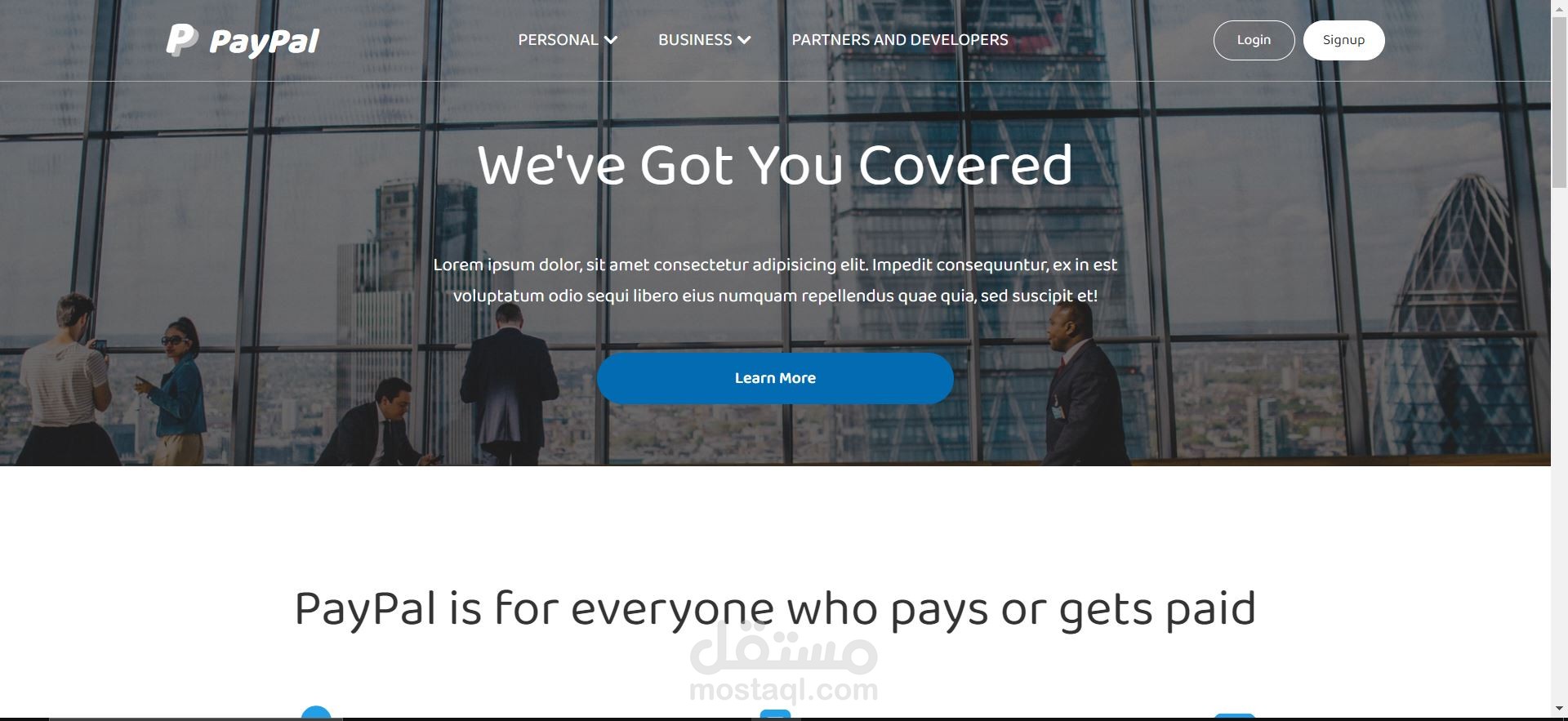 تقليد موقع paypal