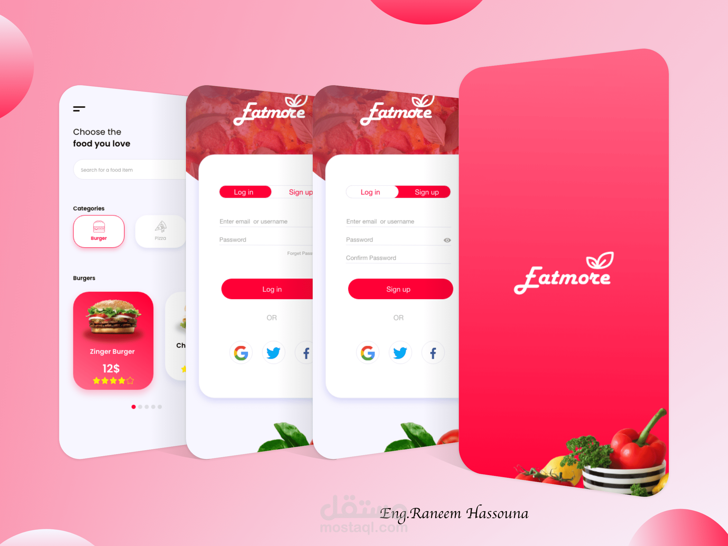 تصميم واجهات الاستخدام لتطبيق Fatmote