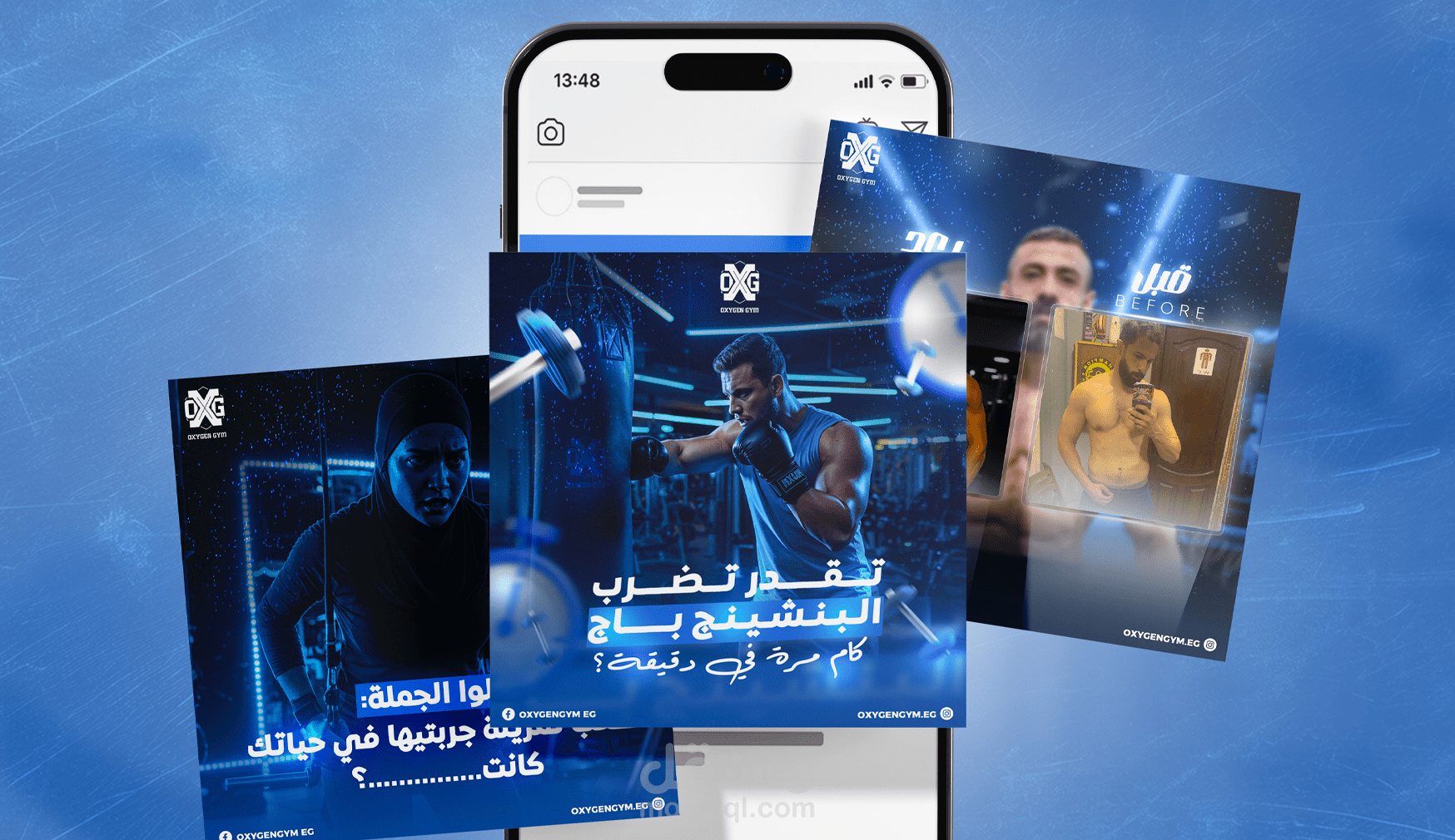 تصاميم سوشيال ميديا ( Oxygen Gym )