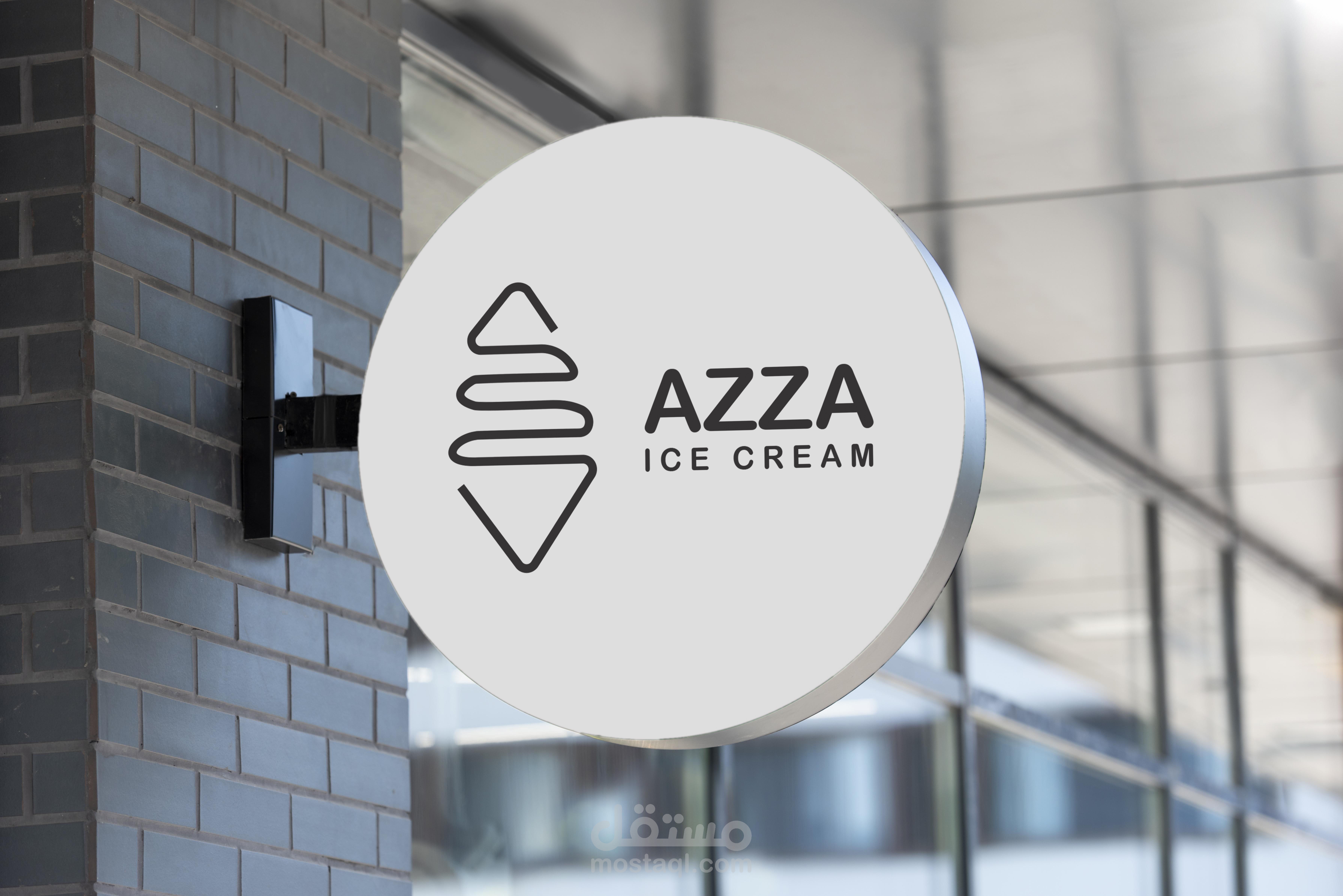 AZZA ice cream - Logo Design