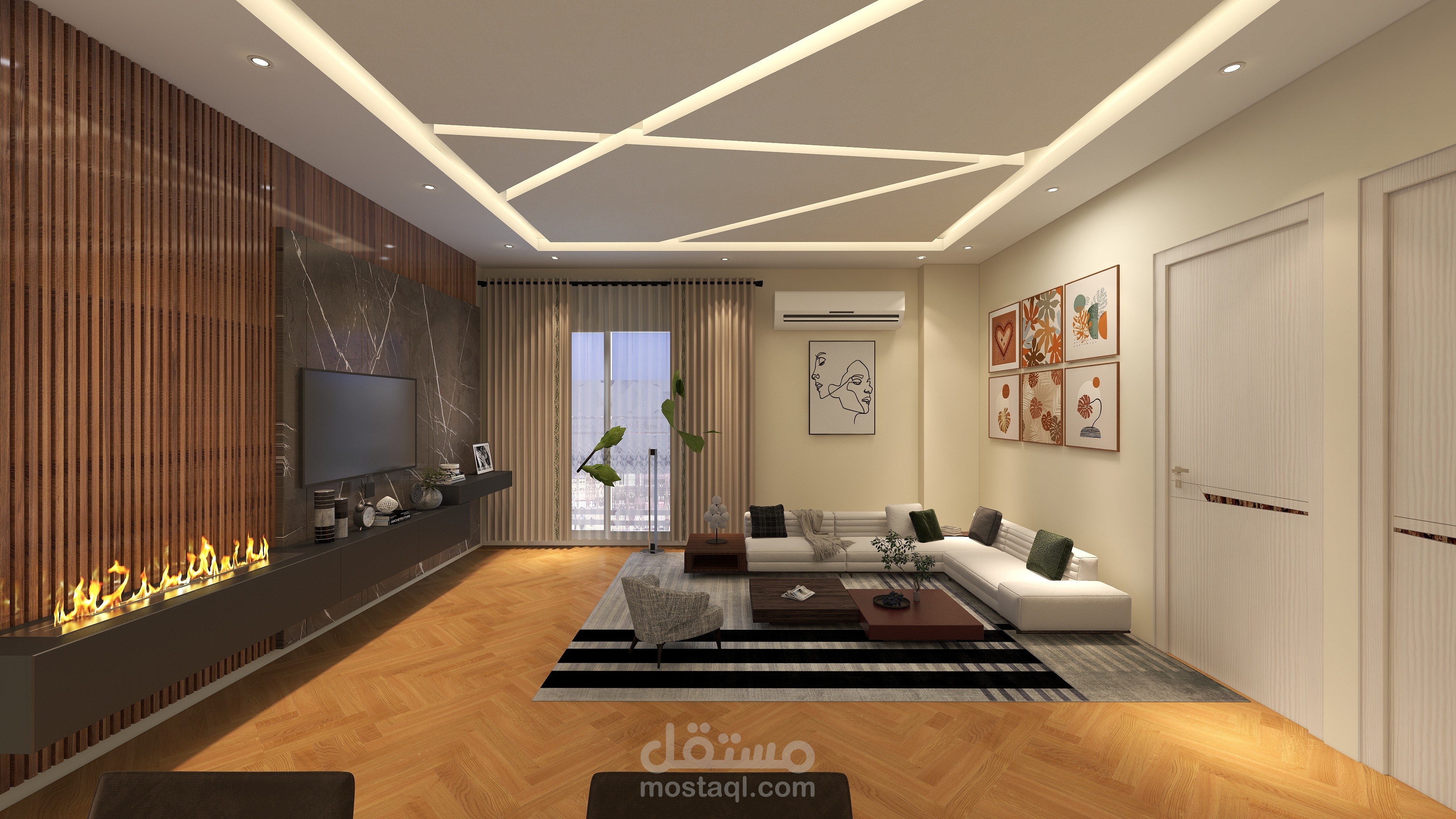 A modern living room design