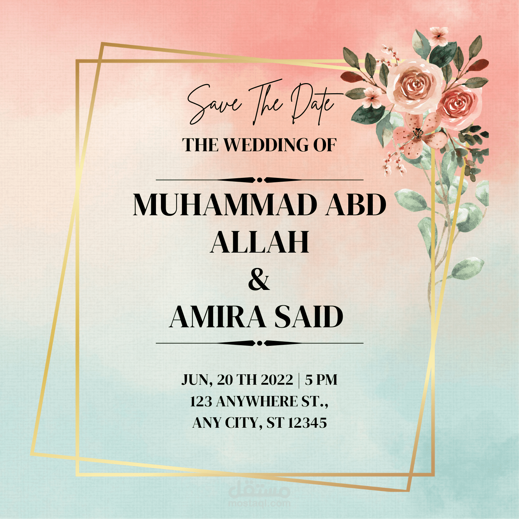 تصميم دعوات زفاف _ wedding invitations