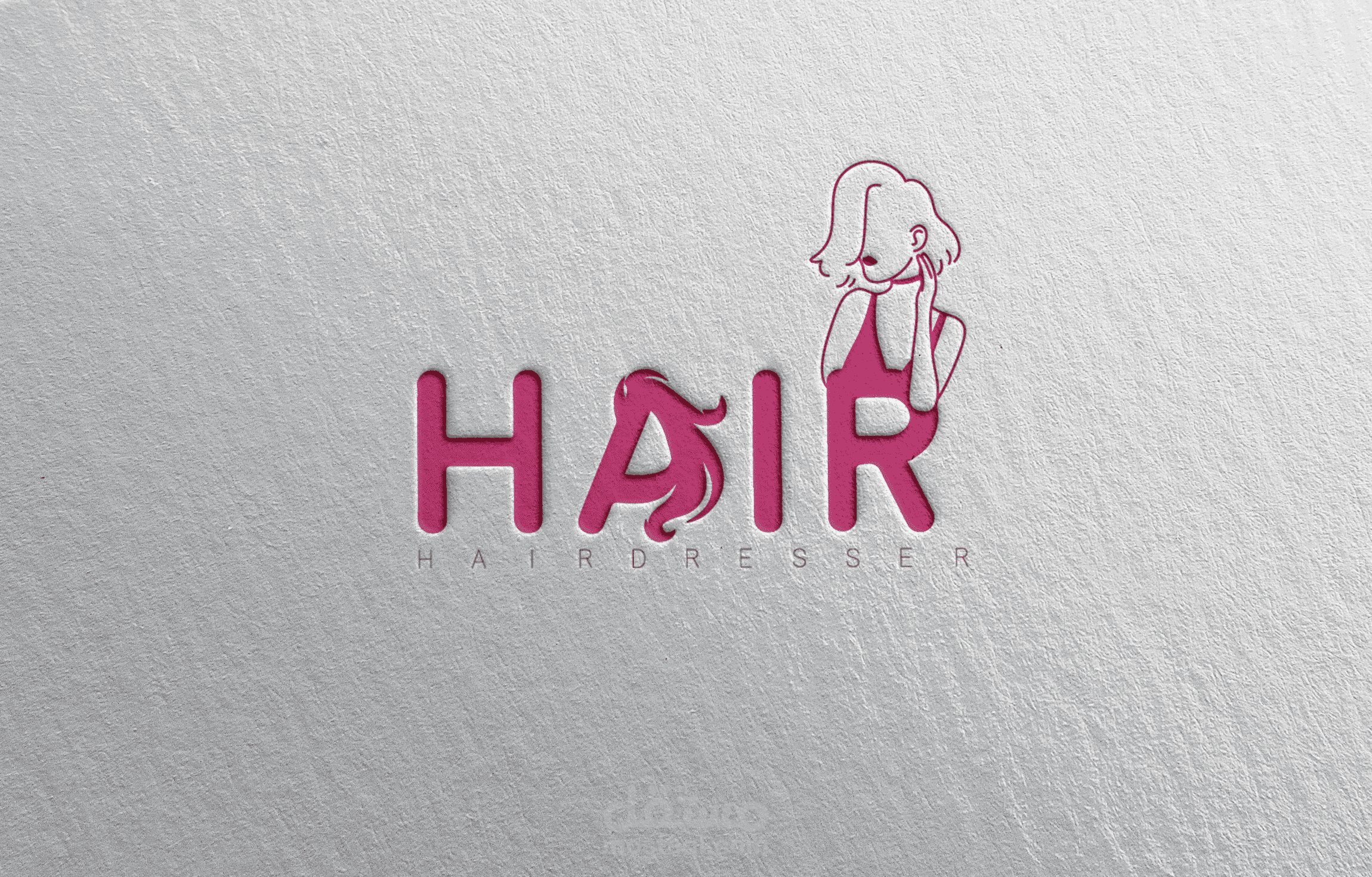 هوية بصرية ولغو لصالون HAIR