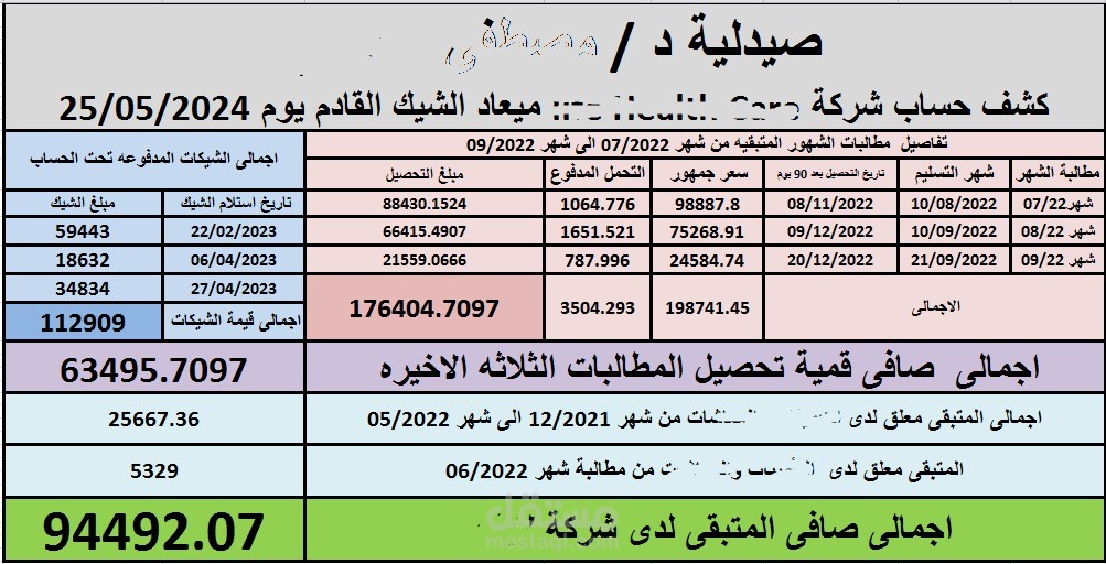 حسابات اكسيل