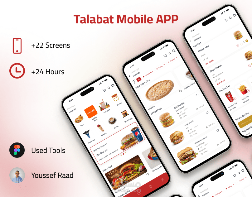 اعادة تصميم تطبيق Talabat