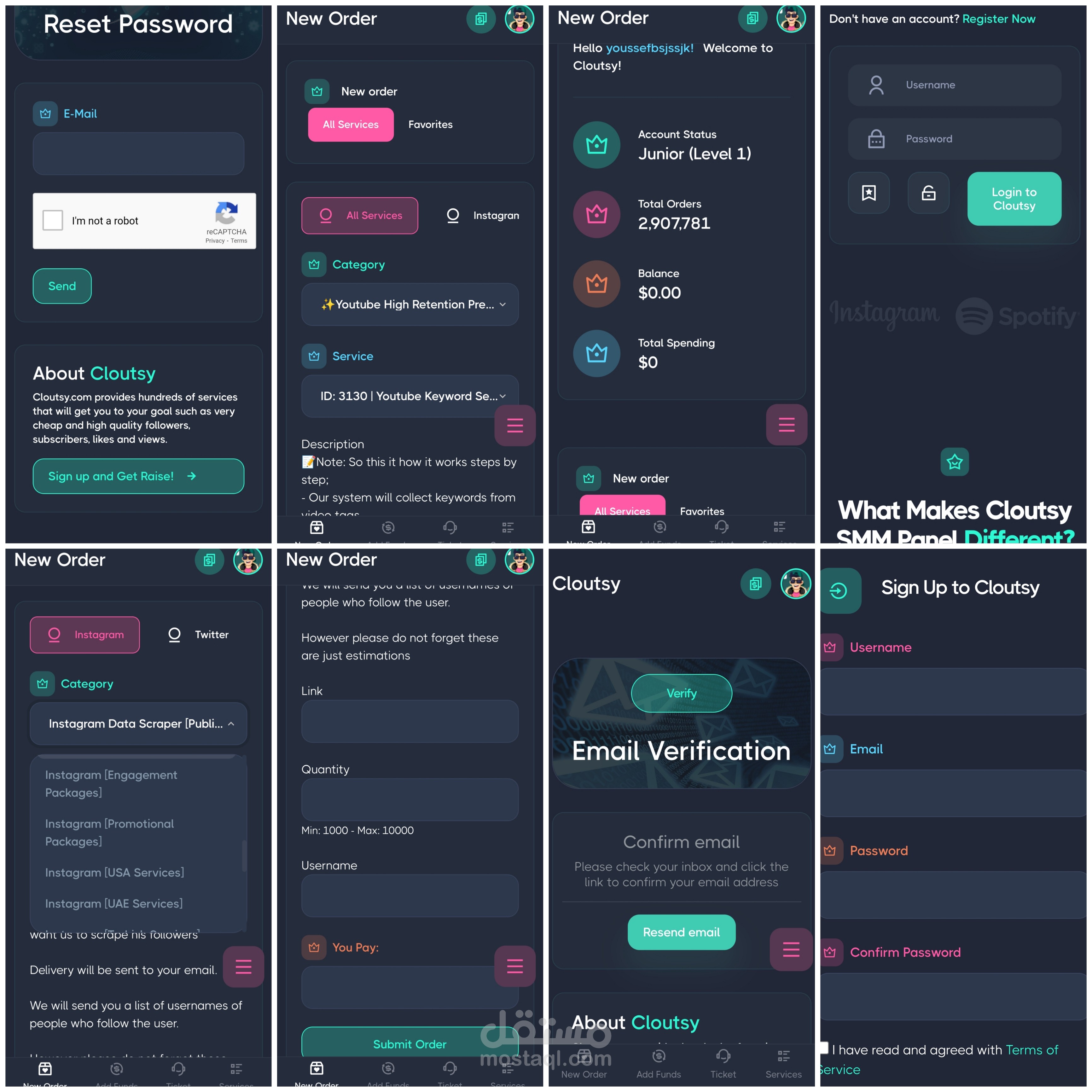 أنشاء سيرفر لبيع خدمات smm
