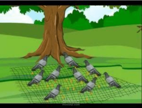 قصه الصياد والحمام (مترجمه ) .