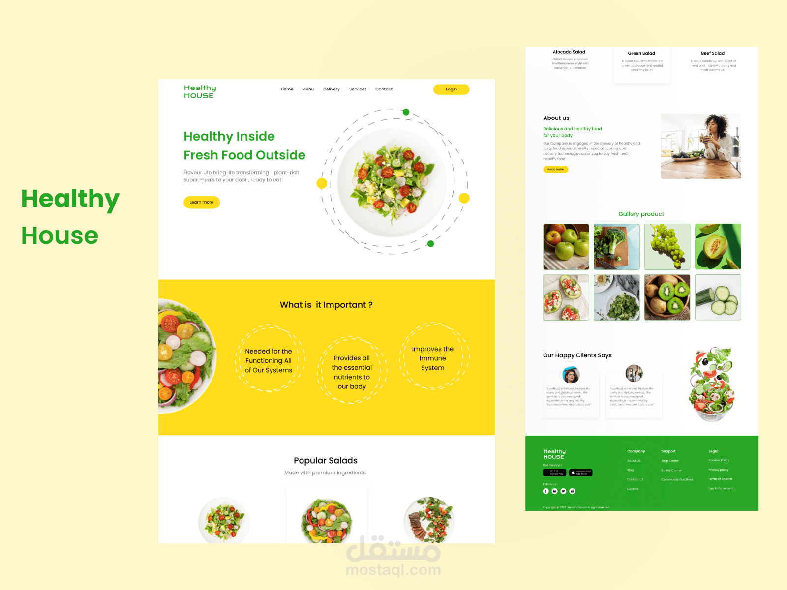 Healthy food - Landing page