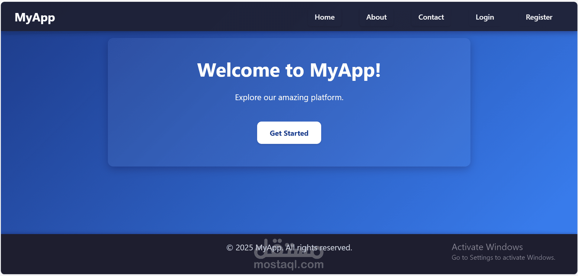 Landing page