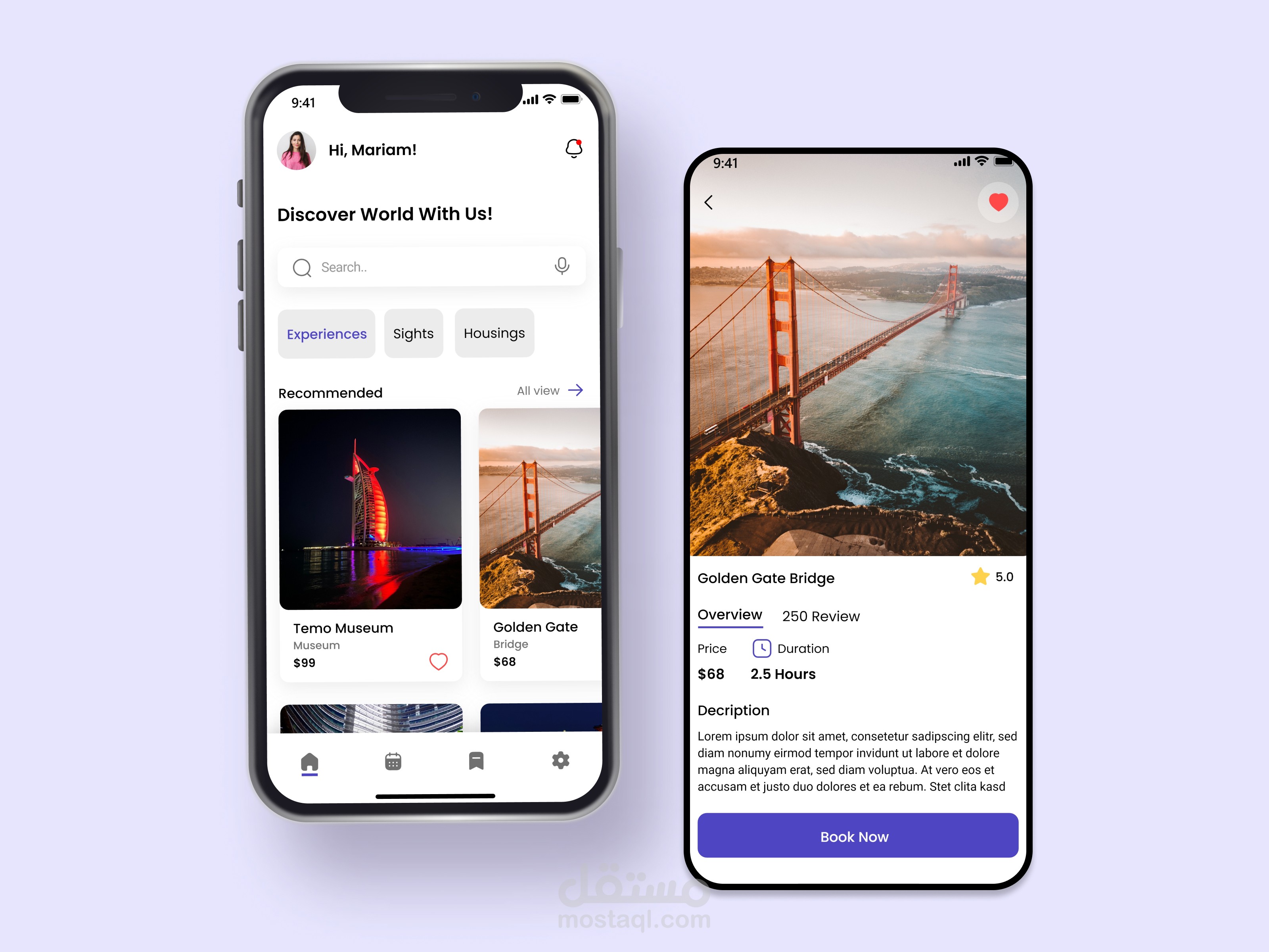 اعادة تصميم تطبيق سفر