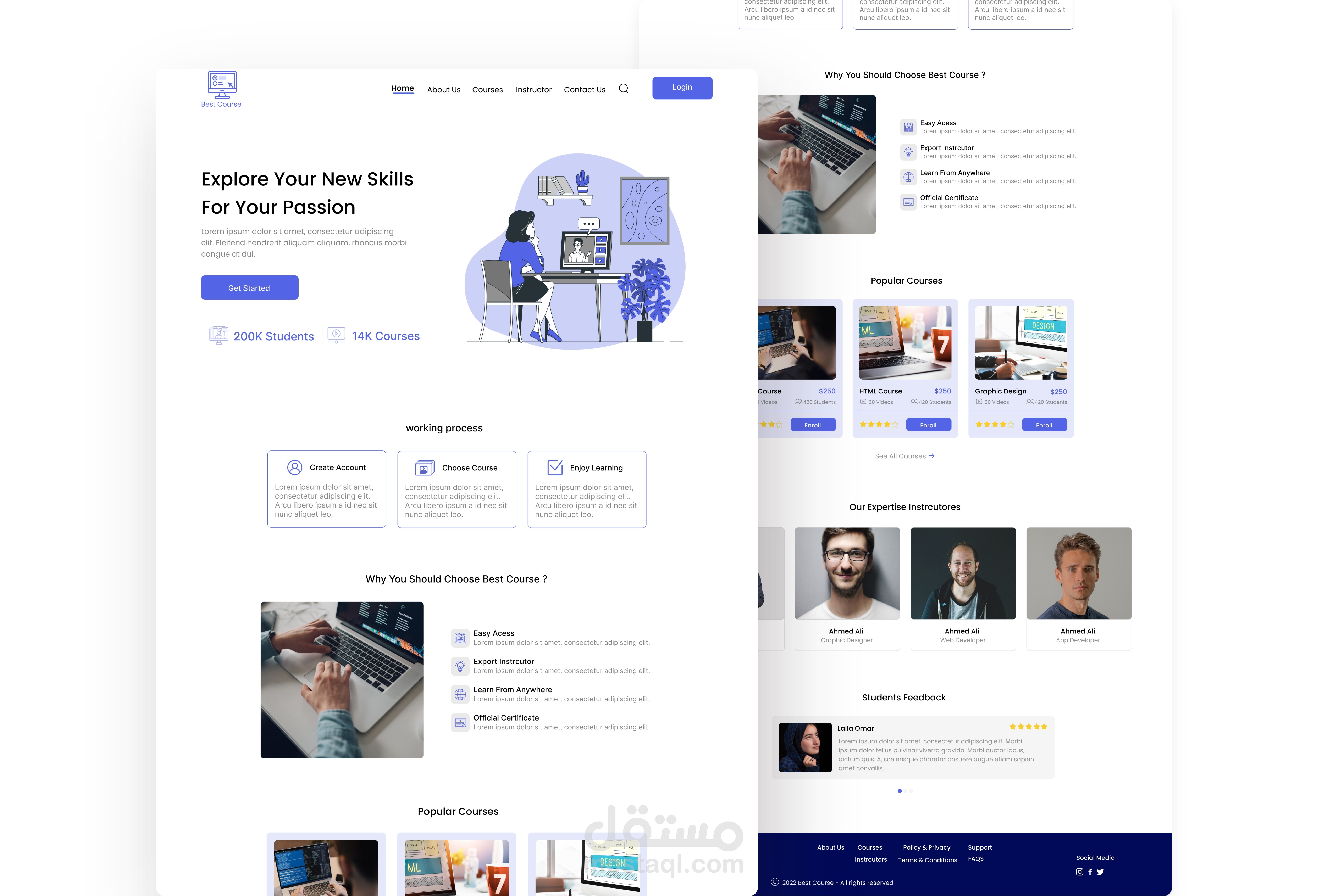 صفحة هبوط - online Courses