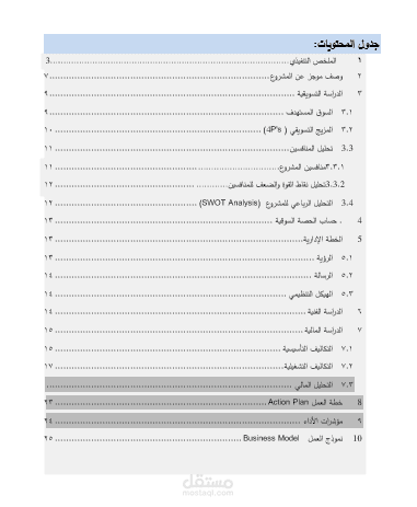 تنفيذ خطة عمل لمشروع تجاري تود تقديمه لجهة حكومية أو حاضنة أعمال