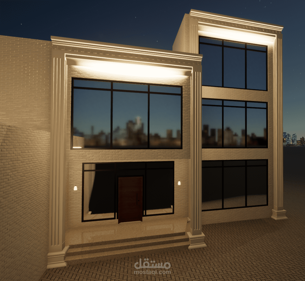 واجهة نيو كلاسيك بسيطة