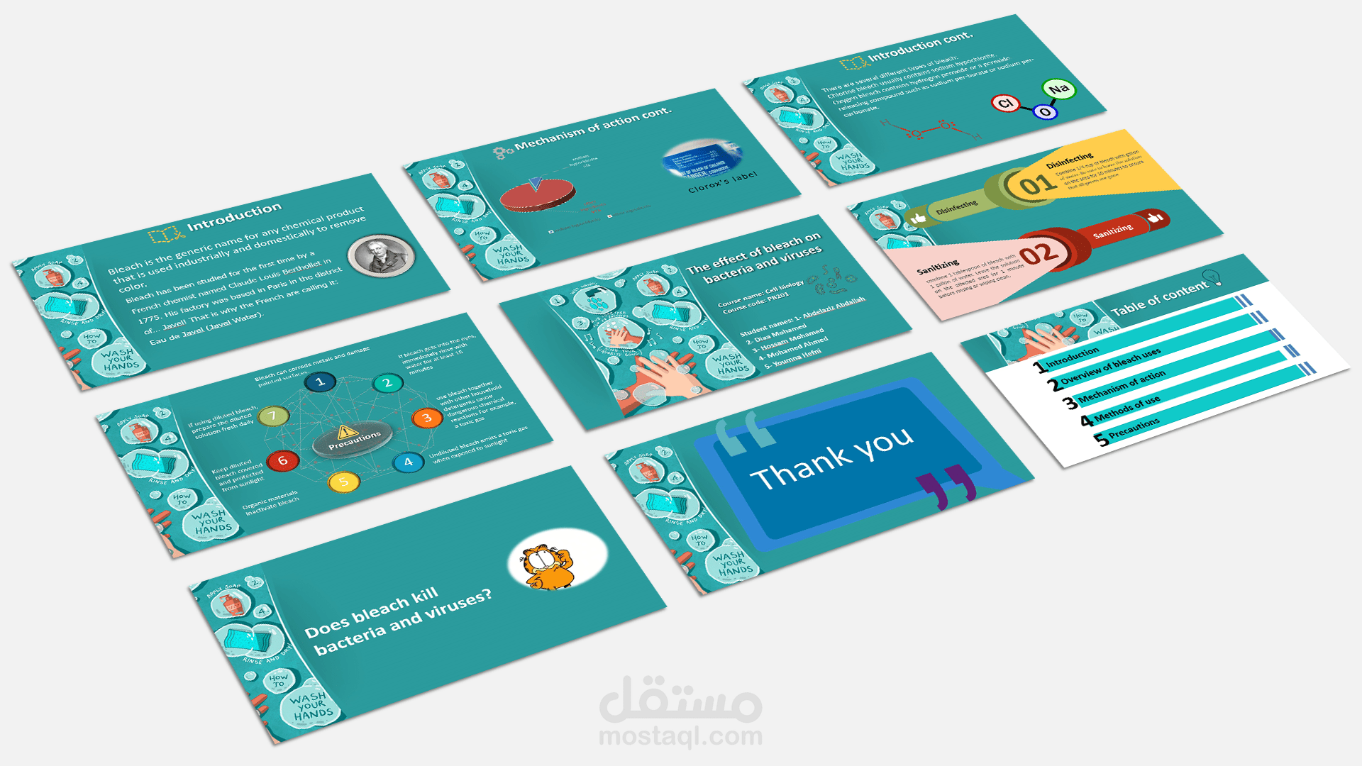 باور بوينت لطلبة كلية الصيدلة لقسم الكيمياء الحيوية " مع فديو لمحتويات العمل كاملا "