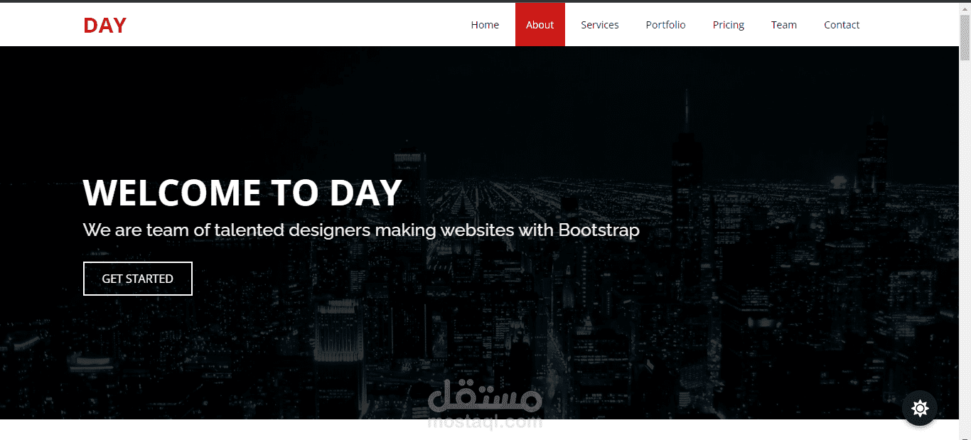 Dark/Light Landing Page - صفحة هبوط مع مود الظلام / الضوء