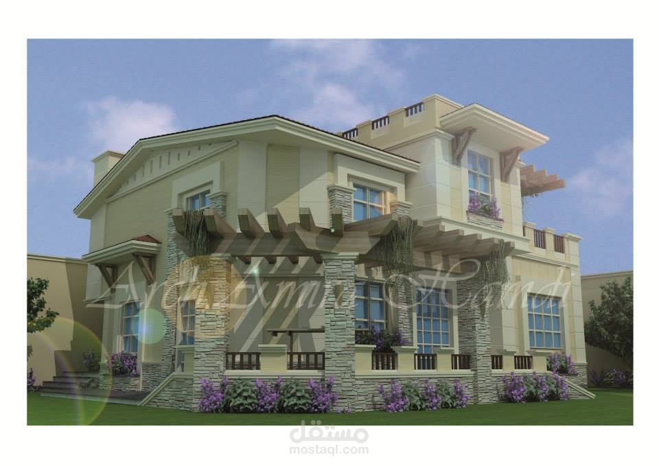 تصميم وعمل مناظير لفيلات سكنيه مختلفة