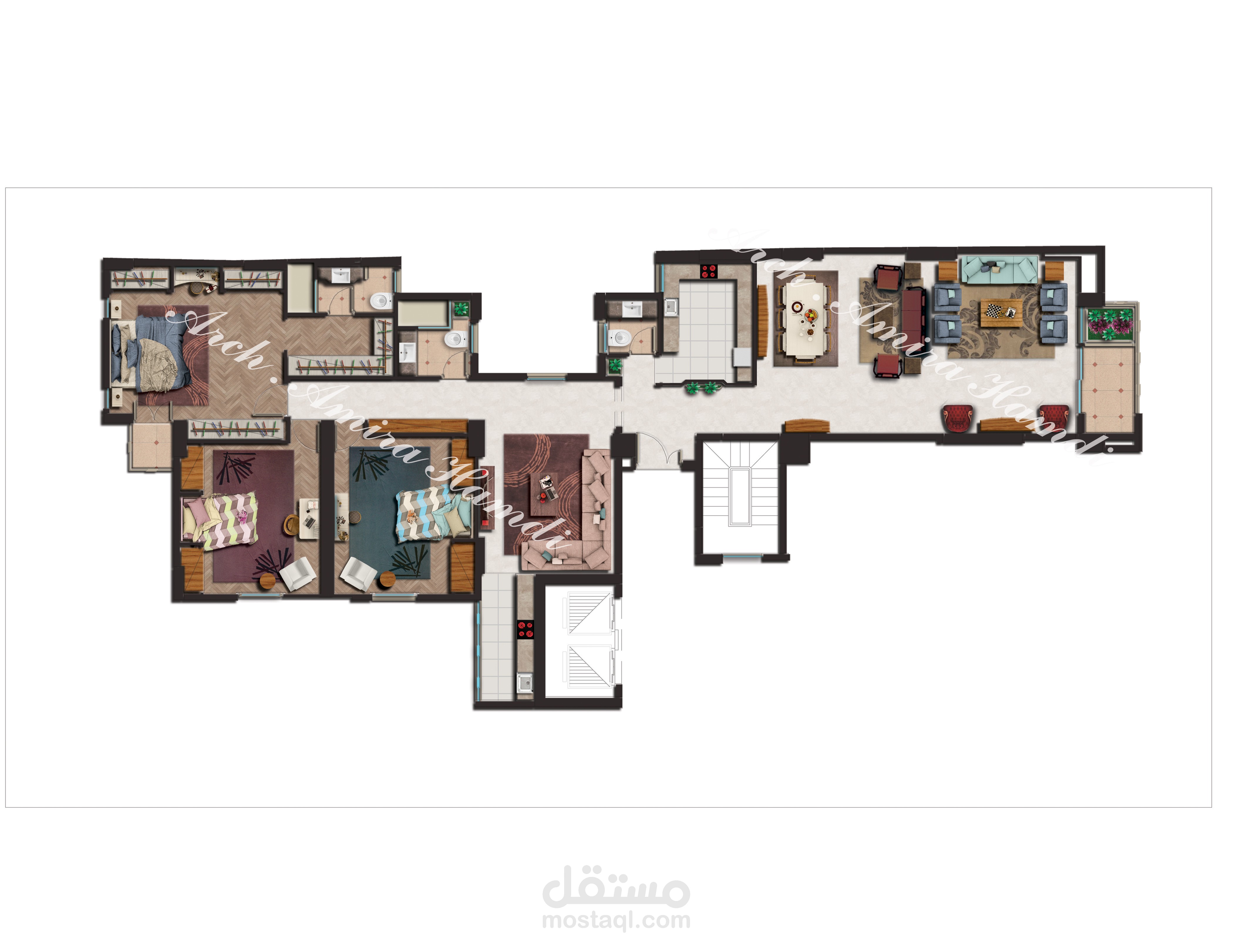 نماذج تصميم واظهار المساقط الافقيه