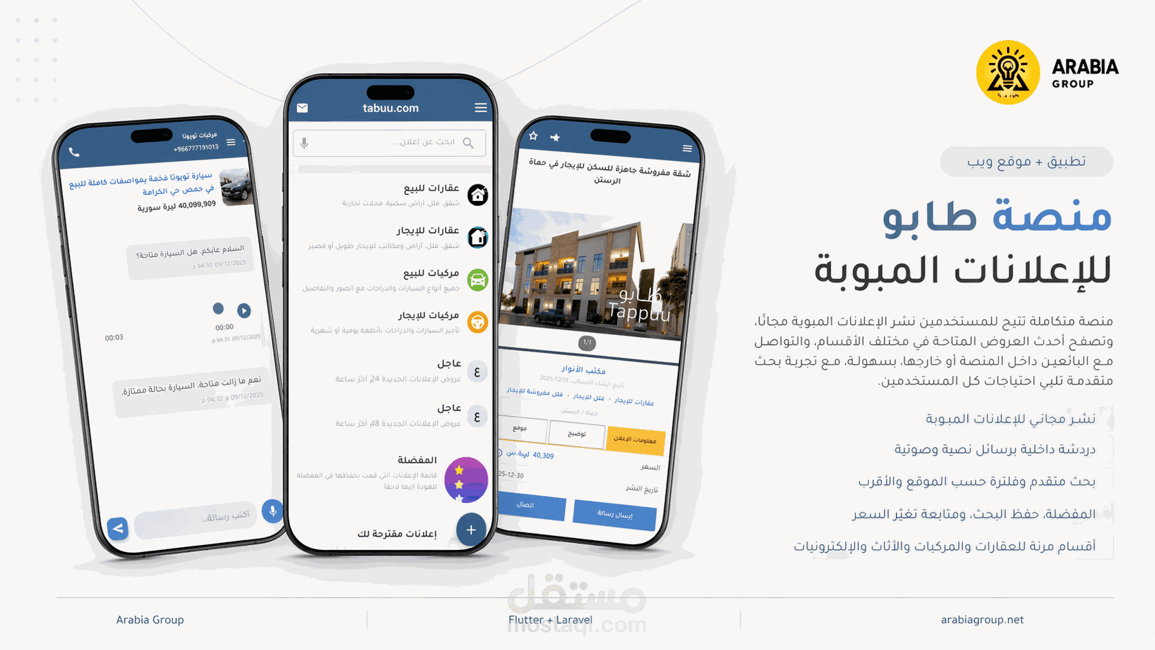 منصة إعلانات مبوبة شاملة(تطبيق)