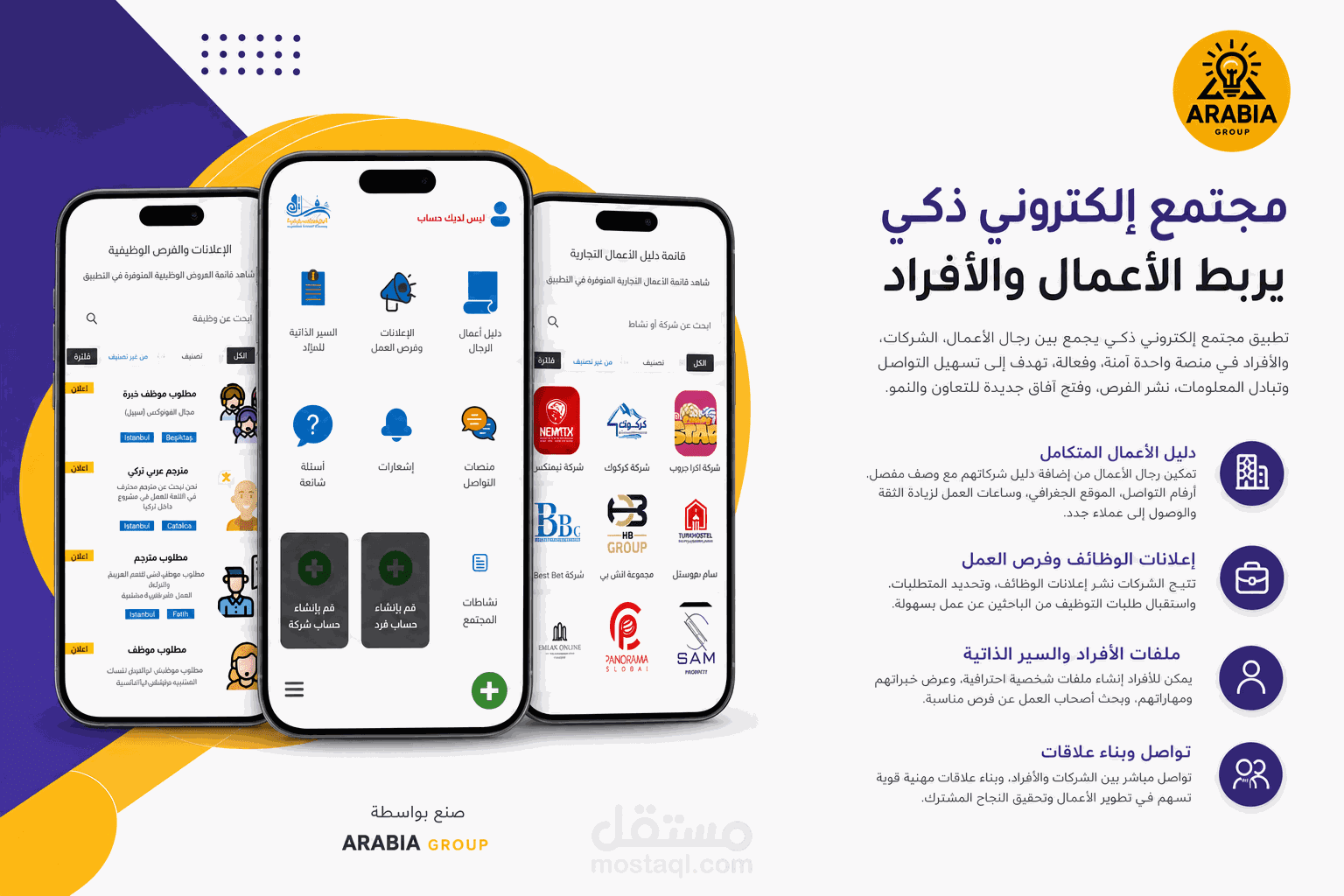 تطبيق مجتمع إلكتروني ذكي