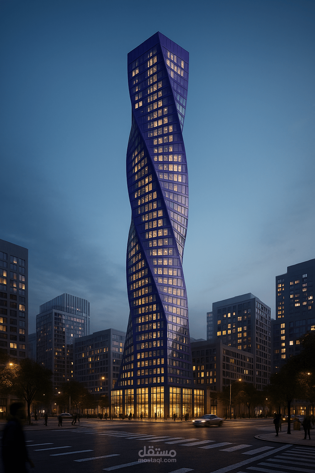 تصميم عماره شاهقه الارتفاع بشكل مودرن