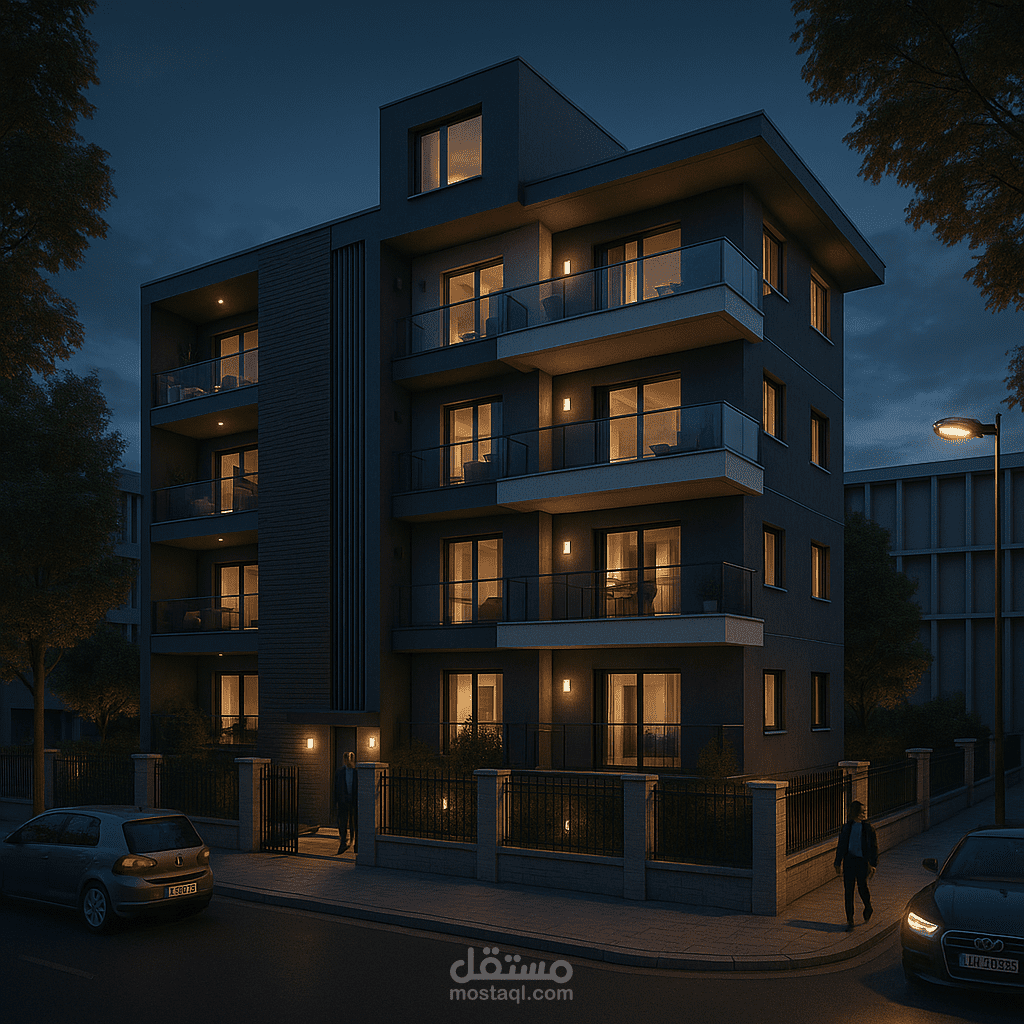 تصميم عماره سكنية فاخره