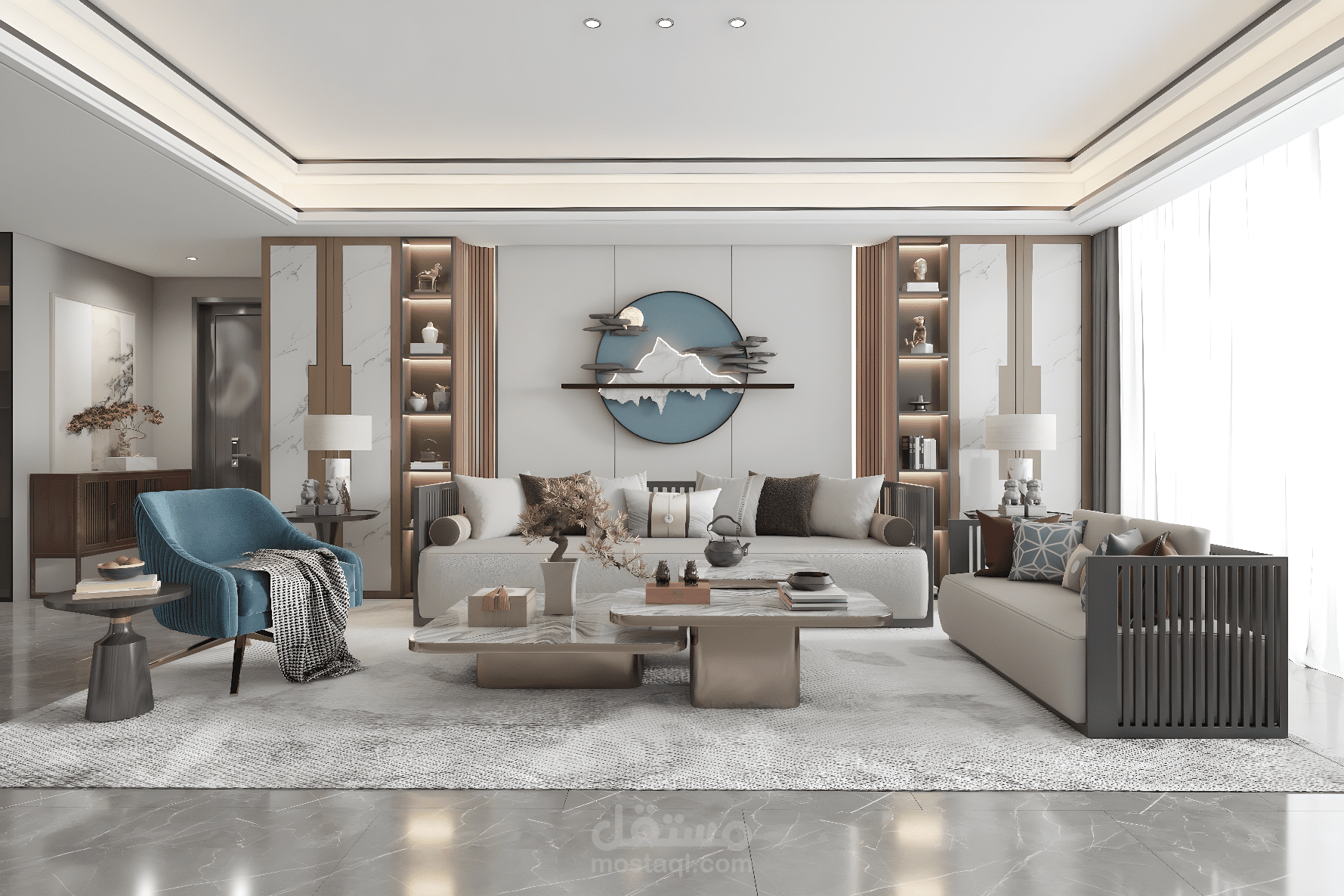 تصميم داخلى لغرفه استقبال