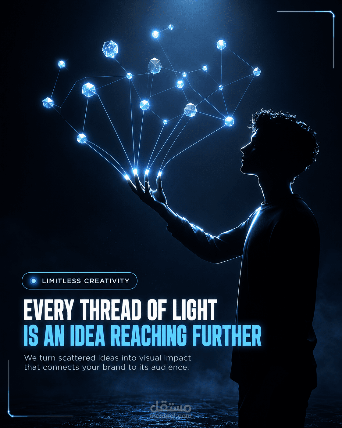 تصميم بوستر إعلاني إبداعي ومفاهيمي لوكالة تصميم - Limitless Creativity