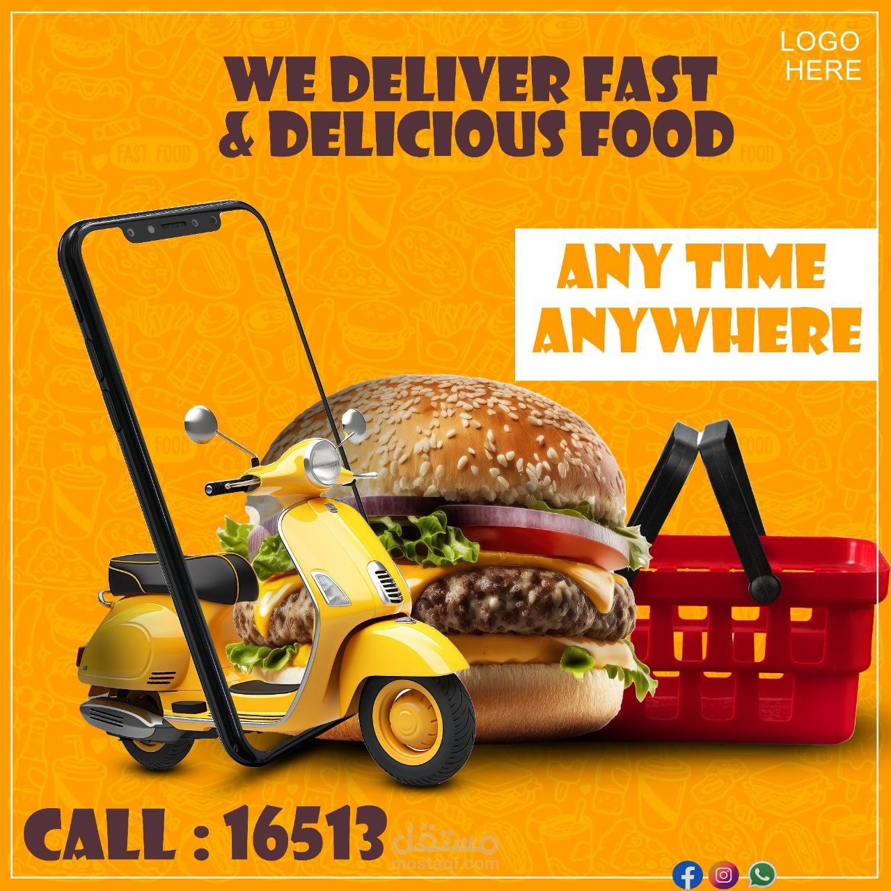 Ad design for food delivery application