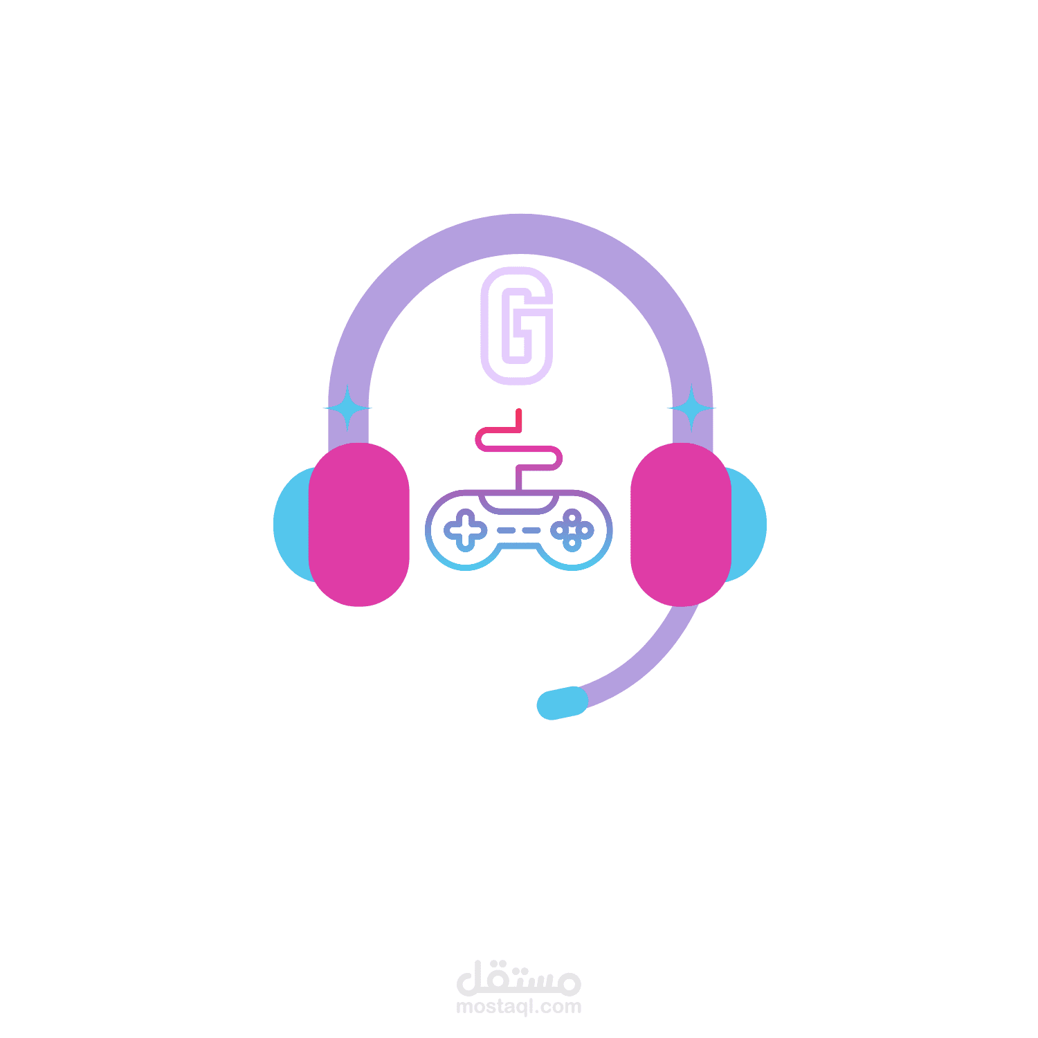 شعار لمحتوى جيمنج (لوجو) YouTube Gaming Channel